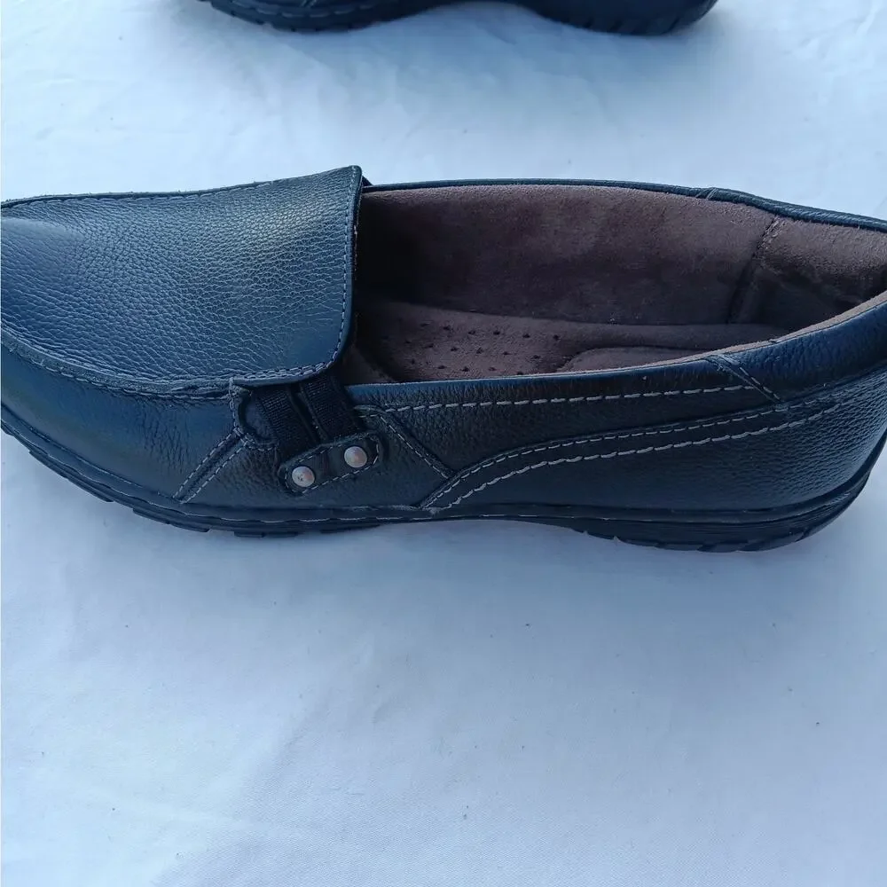 Natural Soul Rhett Loafers Flats Shoes Women Size 8M Black Leather